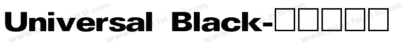 Universal Black字体转换